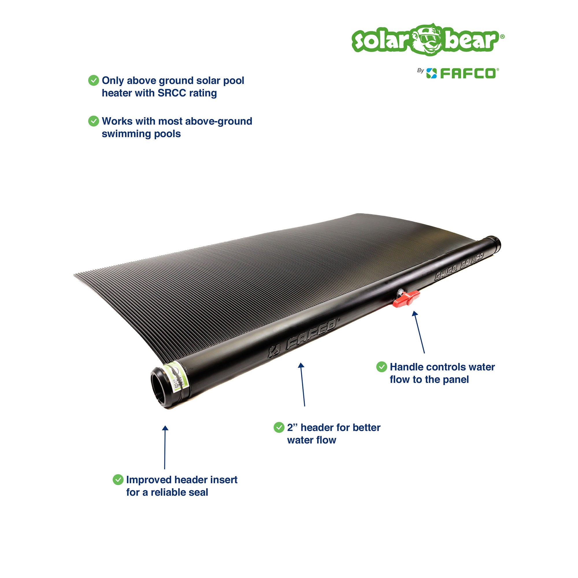 Solar Bear Heating System w/ Universal Design for Above Ground Pools (Open Box) - VMInnovations