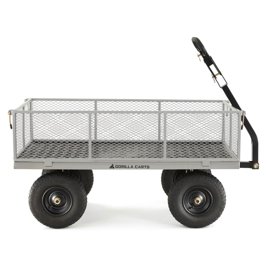 Gorilla Cart 1000lb Capacity Heavy Duty Steel Utility Wagon Cart, Gray (Used) - VMInnovations