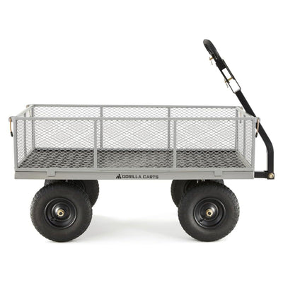 Gorilla Cart 1000lb Capacity Heavy Duty Steel Utility Wagon Cart, Gray (Used)