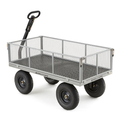 Gorilla Cart 1000lb Capacity Heavy Duty Steel Utility Wagon Cart, Gray (Used) - VMInnovations
