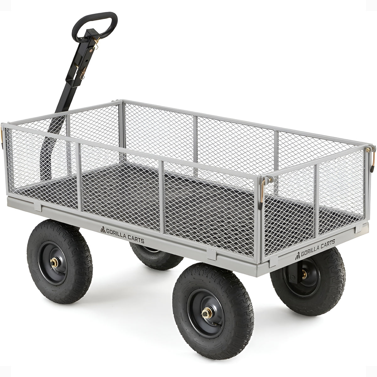 Gorilla Cart 1000lb Capacity Heavy Duty Steel Utility Wagon Cart, Gray(Open Box) - VMInnovations