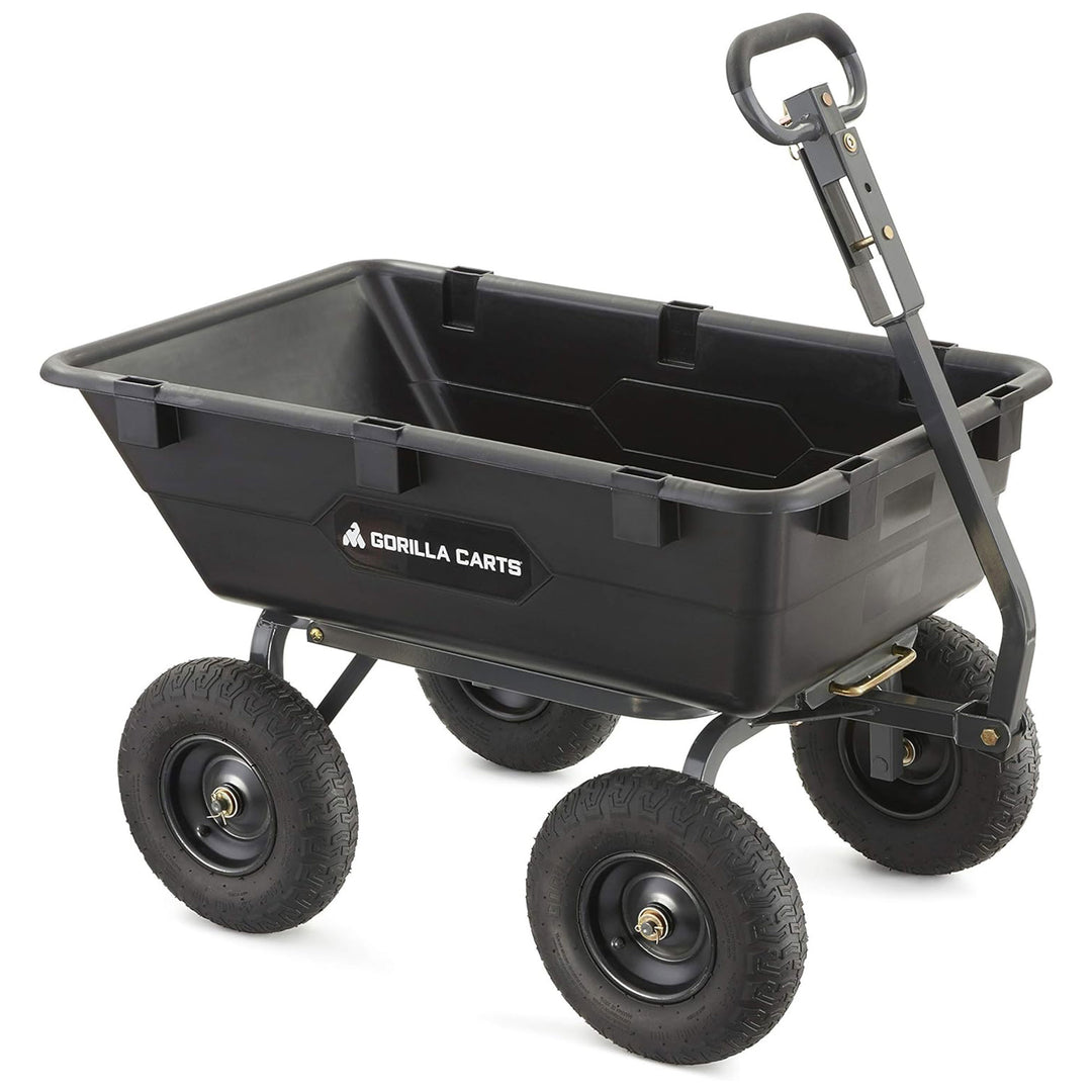 Gorilla Carts Garden Dump Cart Camping Beach Wagon, 1200lb Capacity (For Parts)