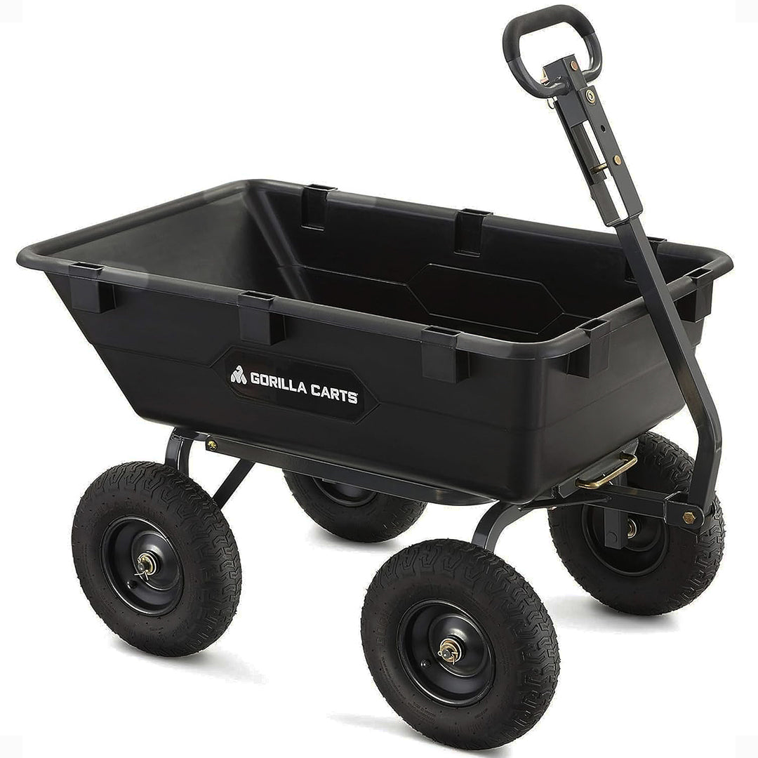 Gorilla Carts Poly Garden Dump Cart Camping Beach Wagon, 1200 Pound Capacity - VMInnovations