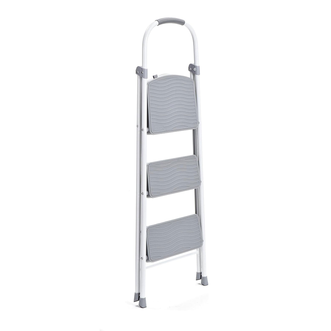 Rubbermaid 3 Step 225 Lb Capacity Folding Ladder Steel Step Stool Open Box)