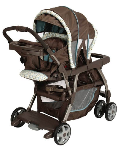 Graco Ready2Grow LX Stand & Ride Duo Double Baby Stoller - Oasis