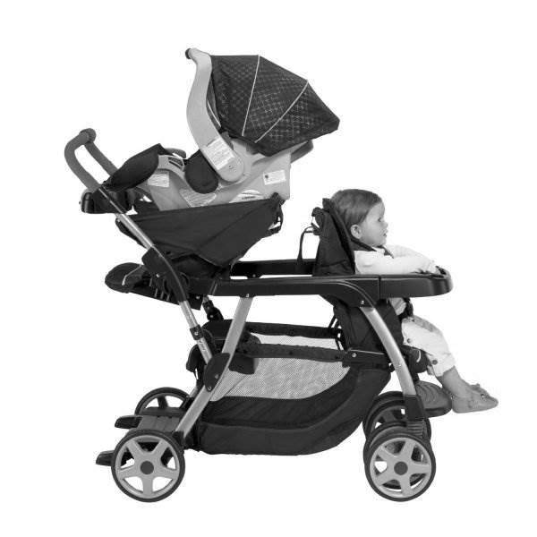 Graco Ready2Grow LX Stand & Ride Duo Double Baby Stoller - Oasis