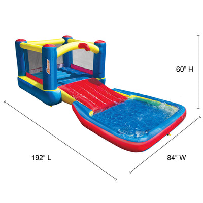 Banzai Toss Like A Boss Pong Lawn Game & Bounce N Splash Water Park Play Set - VMInnovations