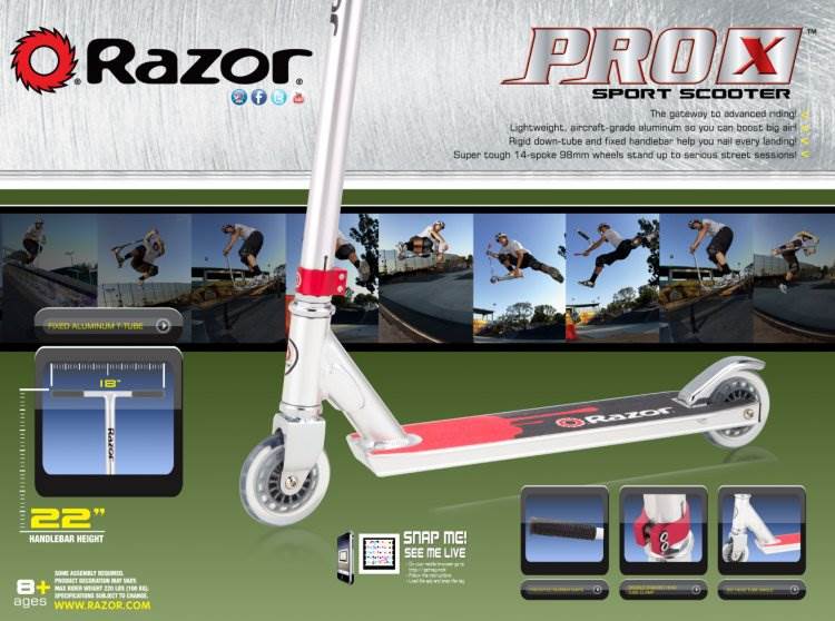 Razor Pro X Deluxe Model Push/Kick Scooter - Missing Box