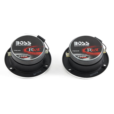 BOSS Audio TW-30 3" 1200W Car Bullet Dome Flush Super Tweeters Stereo