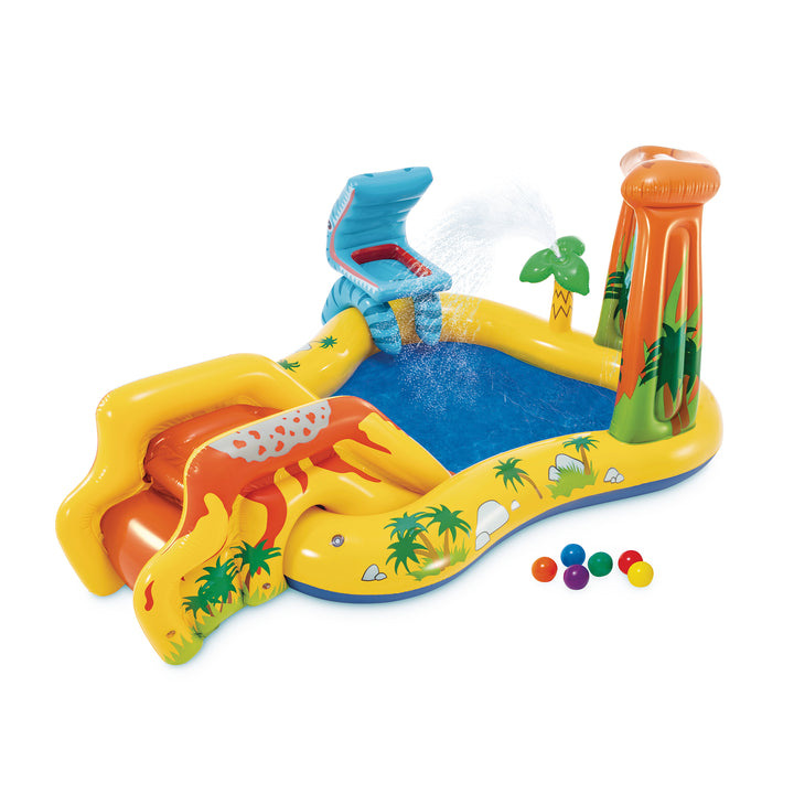 Intex Dinosaur Play Center Inflatable Kids Set & Swimming Pool (Open Box) - VMInnovations