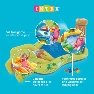 Intex Dinosaur Play Center Inflatable Kids Set & Swimming Pool | 57444EP (Used)