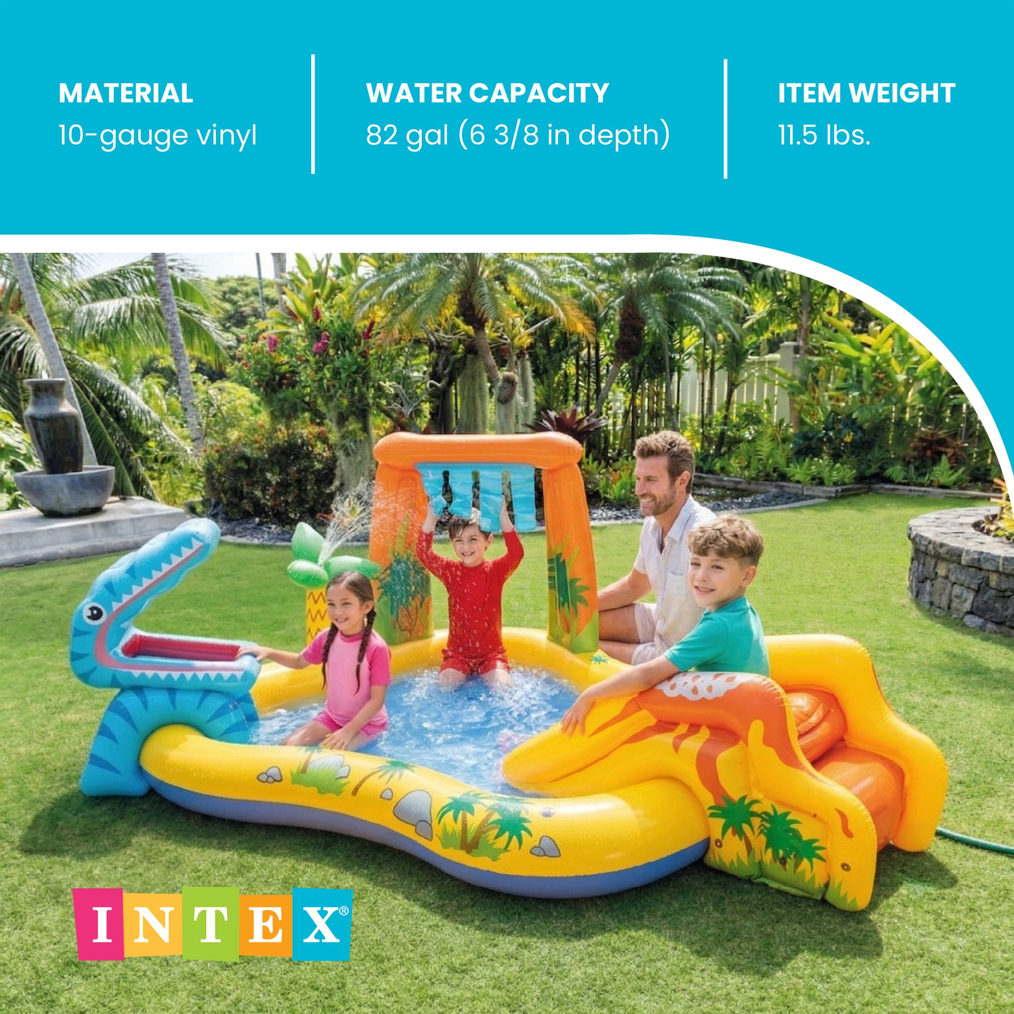 Intex Dinosaur Play Center Inflatable Kids Set & Swimming Pool | 57444EP (Used)