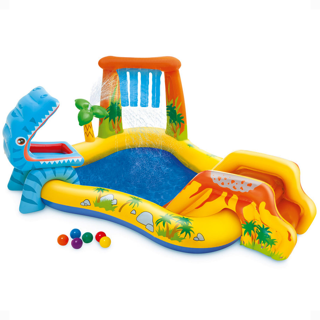 Intex Dinosaur Play Center Inflatable Kids Set & Swimming Pool (Open Box)