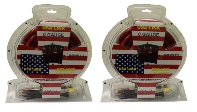 2) Q-Power 1/0 Gauge 3000W Car Amplifier Wiring Installation Kits Amp/Wire + RCA