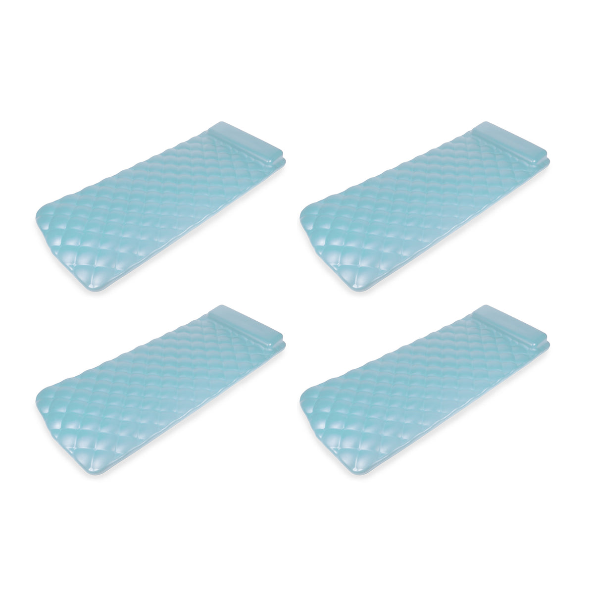 Kelsyus Laguna Lounger Foam Pool & Lake Water Mat with Oversized Pillow (4 Pack)