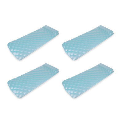 Kelsyus Laguna Lounger Foam Pool & Lake Water Mat with Oversized Pillow (4 Pack)