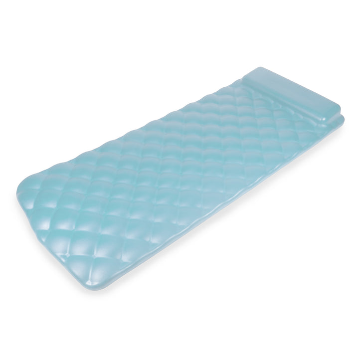 Laguna Lounger Foam Pool and Lake Water Mat w/Oversized Pillow, Aqua (Open Box)