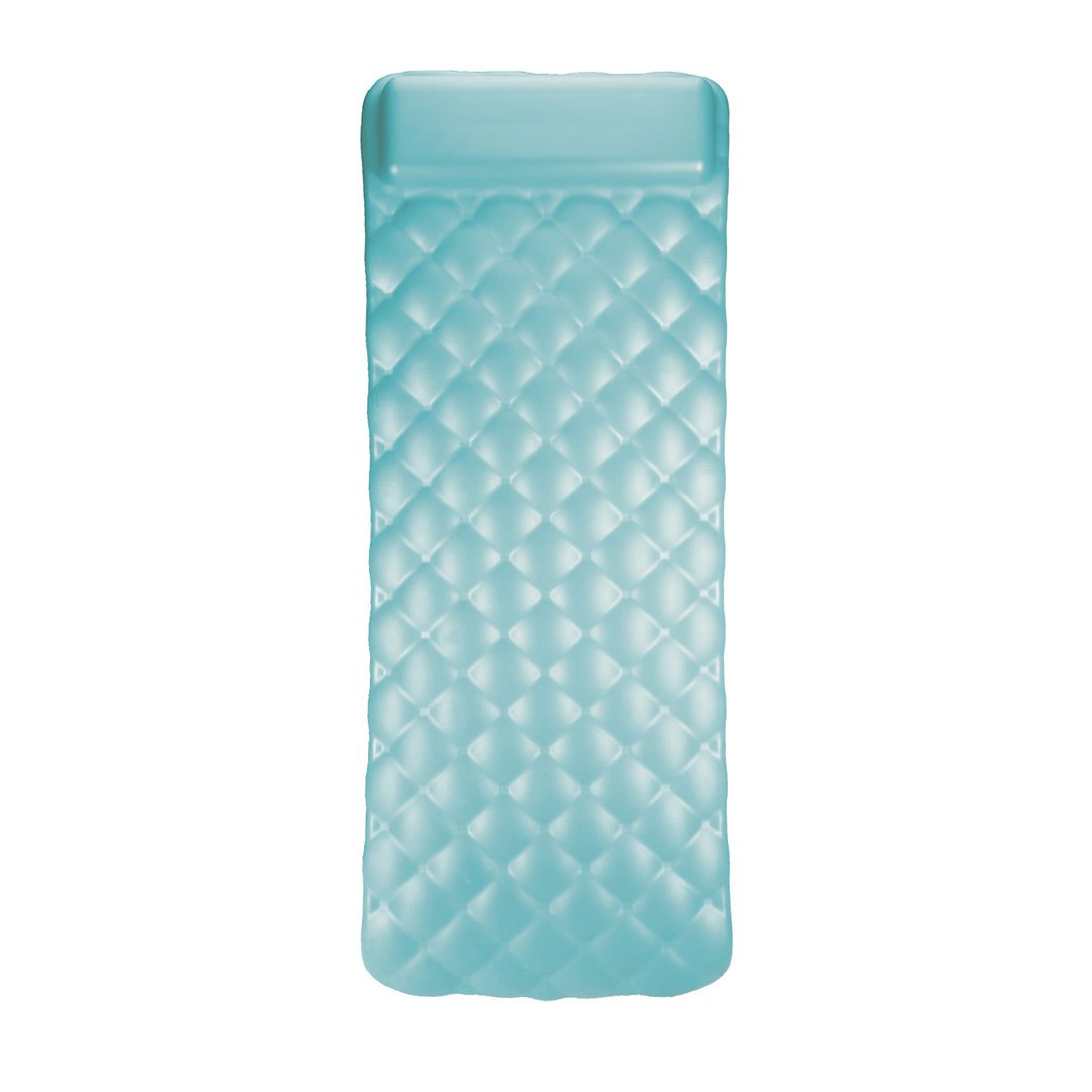 Laguna Lounger Foam Pool and Lake Water Mat w/Oversized Pillow, Aqua (Open Box)