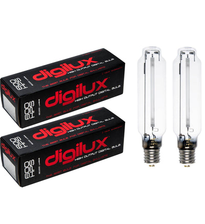 Digilux DX600HPS 600 Watt HPS HID Sodium Digital Ballast Grow Light Bulb, 2 Pack