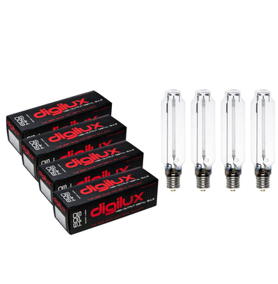 Digilux DX600HPS 600 Watt HPS HID Sodium Digital Ballast Grow Light Bulb, 4 Pack