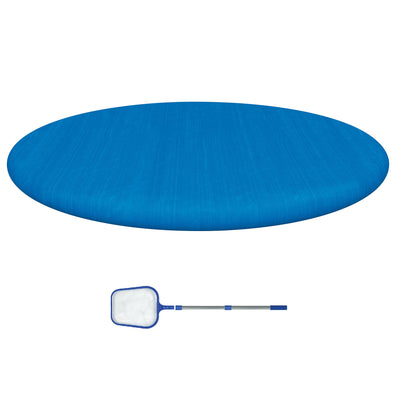 Bestway Pool Debris Cover 15’ Round Pools & Swimline 4' Telescopic Skimmer Net