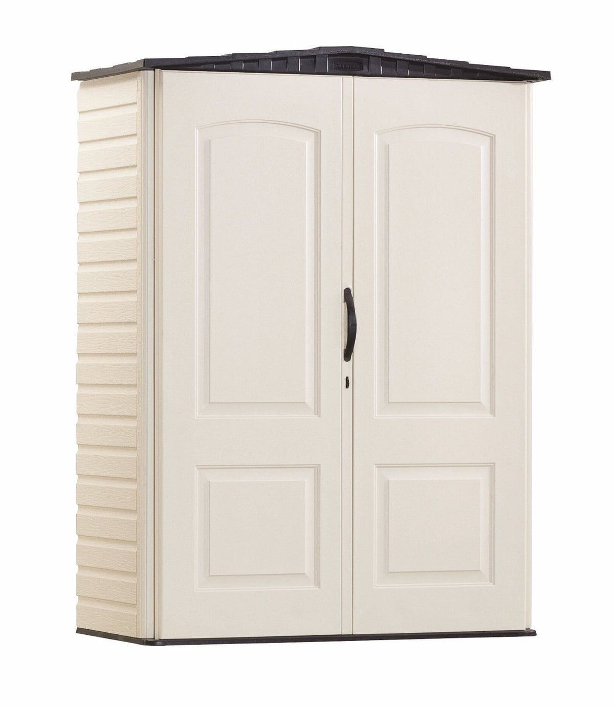 Rubbermaid Small Vertical 53 Cu Ft Outdoor Storage Building Shed w/ Accessories