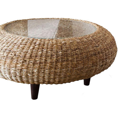 Dulles Glass 35 Inch Round Flat Polish 1/4 Inch Glass Table Top (Open Box)