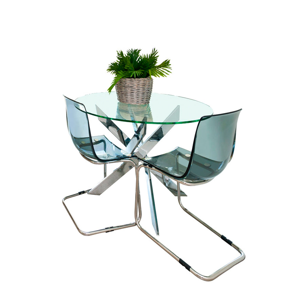 Dulles Glass 35 Inch Round Flat Polish 1/4 Inch Glass Table Top (Open Box)