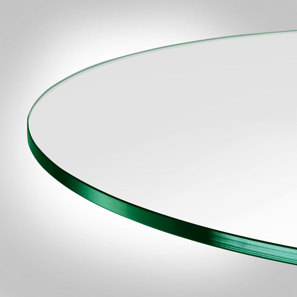 Dulles Glass 35 Inch Round Flat Polish 1/4 Inch Glass Table Top (Open Box)