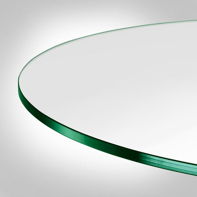 Dulles Glass 35 Inch Round Flat Polish 1/4 Inch Glass Table Top (Open Box)