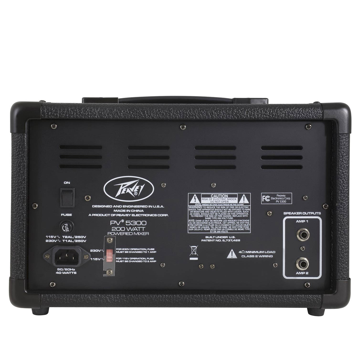 Peavey 3601820 PV 5300 200 Watt Powered Multiple Channel Audio Mixer (For Parts)