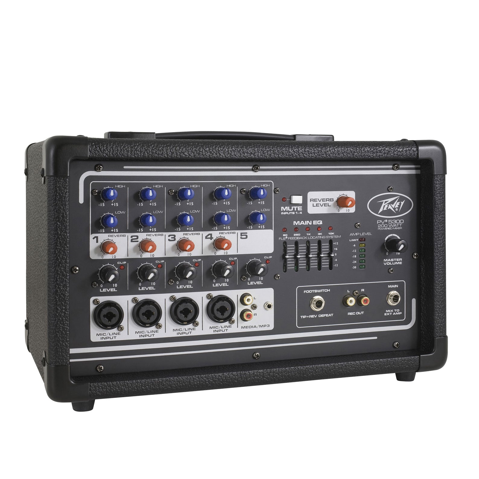 Peavey 3601820 PV 5300 200 Watt Powered Multiple Channel Audio Mixer (For Parts)