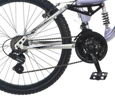 Mongoose Maxim 24" Ladies Alloy Dual Suspension Bicycle Mountain Bike - Open Box
