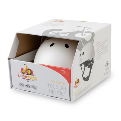 Kinderfeets White Sport Toddler & Kids Bike Helmet, CPSC Certified (Open Box)