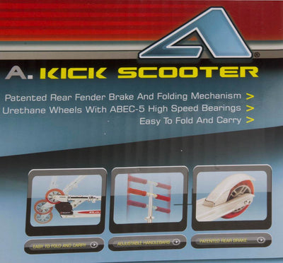 Razor A Folding Aluminum Kick Scooter Boys / Girls | Red 13003A-RDR (Open Box)