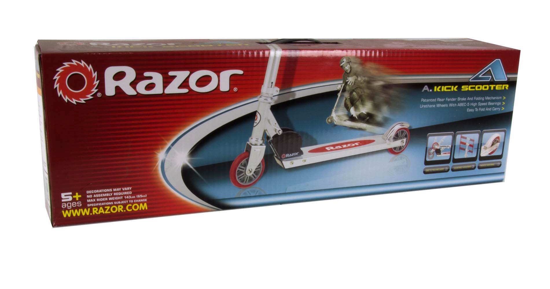 Razor A Folding Aluminum Kick Scooter Boys / Girls | Red 13003A-RDR (Open Box)