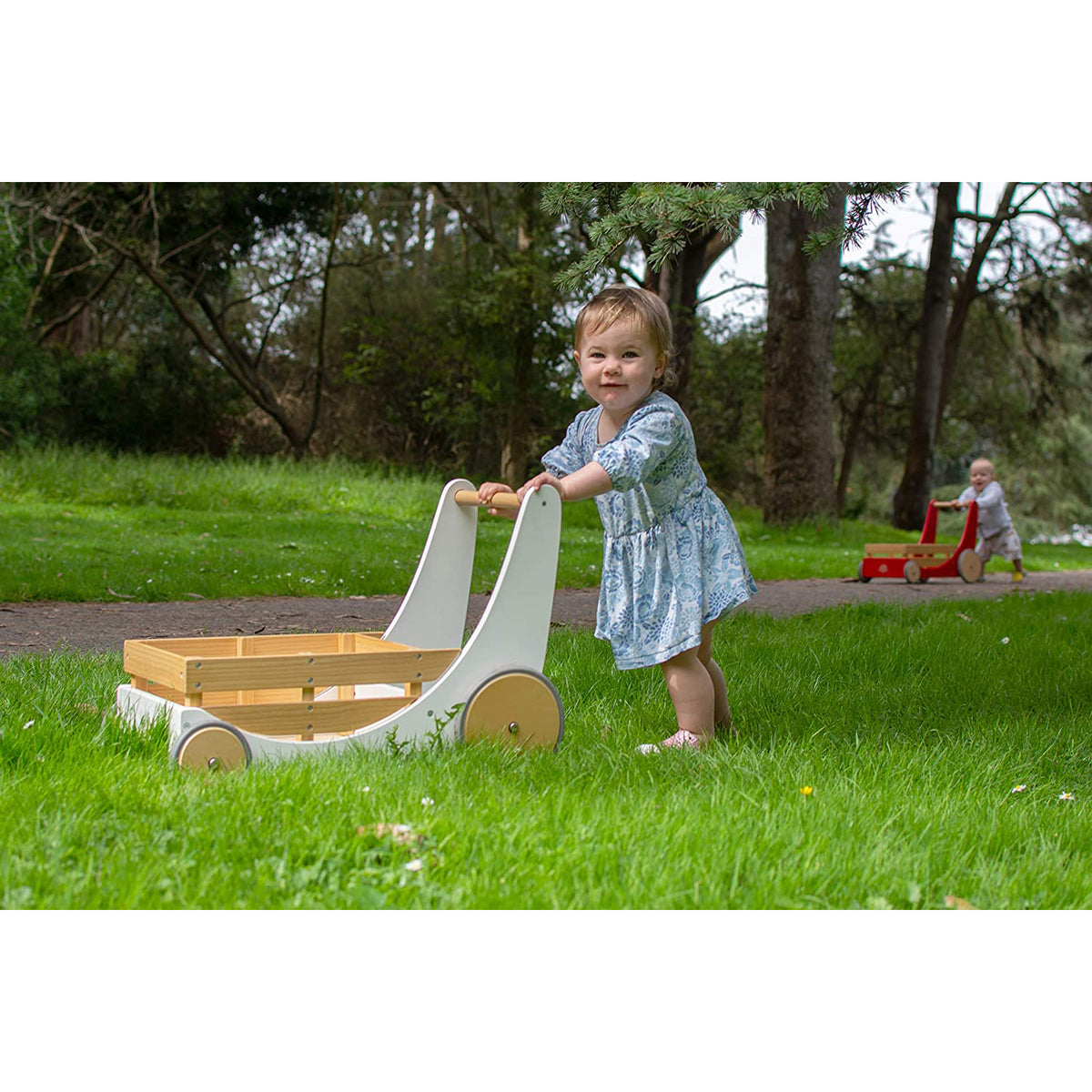 Kinderfeets 3612 2-in-1 Cargo Walker Wagon for Children and Toddlers, White - VMInnovations
