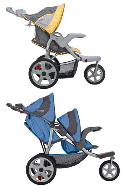 InSTEP Safari Inline Twin Swivel Double Baby Jogging Stroller | AR224 - OPEN BOX