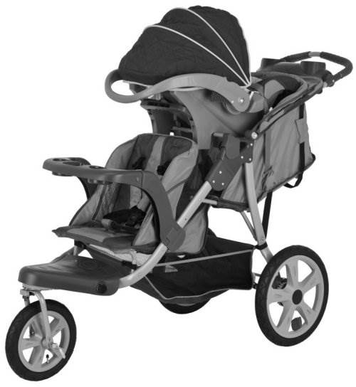 InSTEP Safari Inline Twin Swivel Double Baby Jogging Stroller | AR224 - OPEN BOX