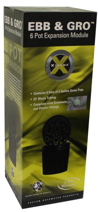 C.A.P EBB-EXP6 EBB & GRO Grow Flow 6 Pot Expansion Hydroponic Kit (Open Box)