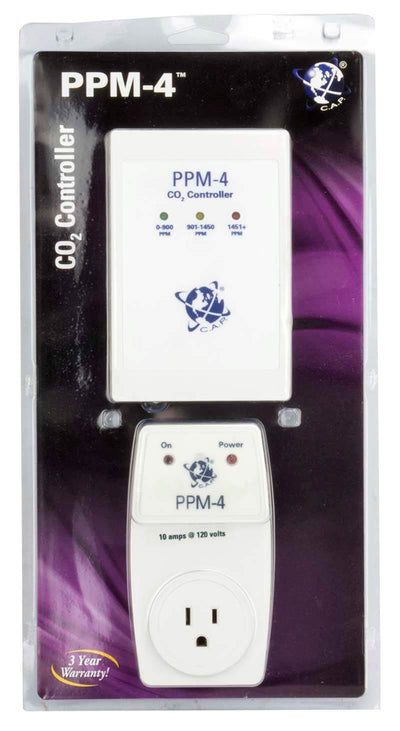 C.A.P PPM-4 CO2 Monitor Controller Carbon Dioxide Hydroponics PPM4 CAP Sensor