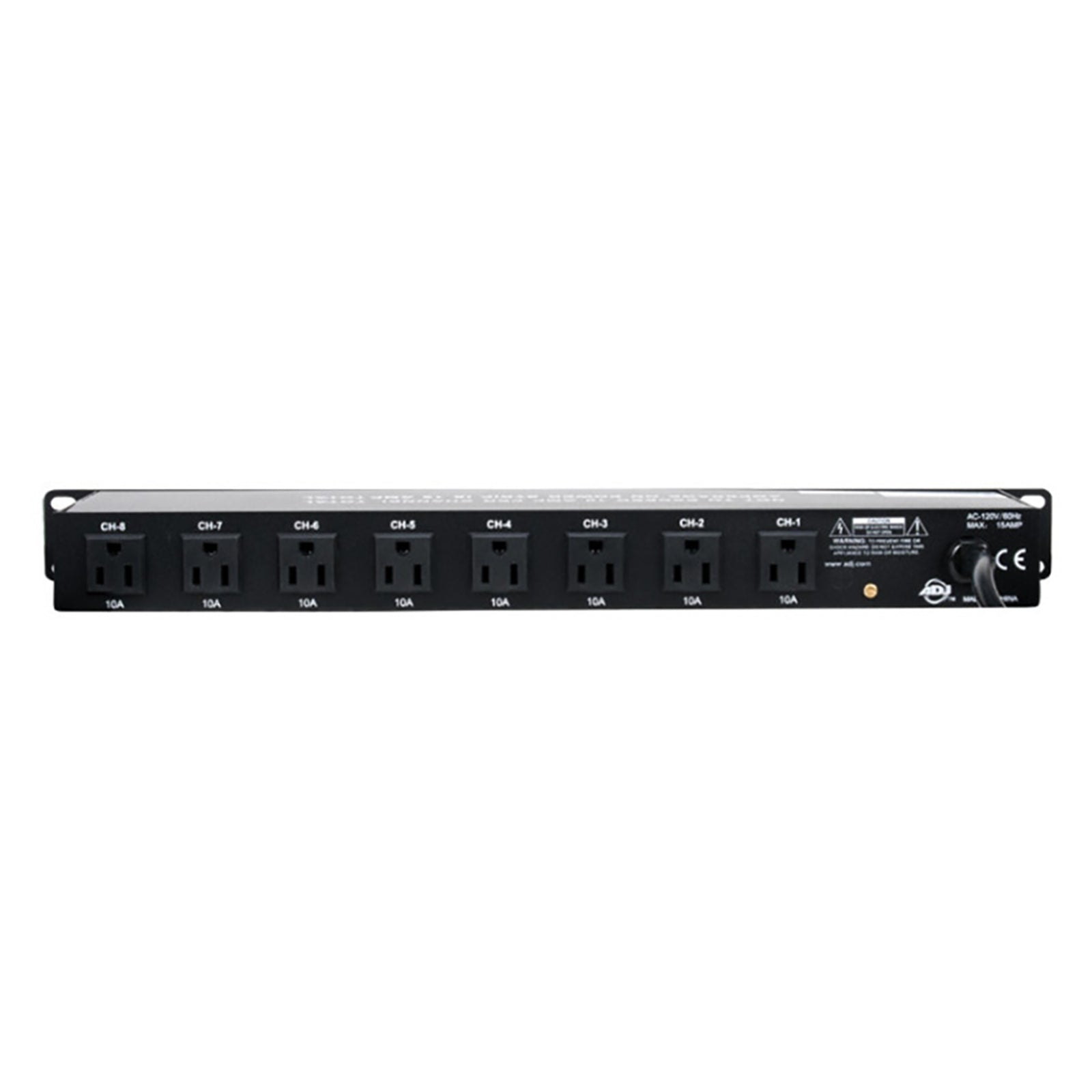 ADJ American DJ PC-100A 19 Inch Rack Light Power Distribution Center with On-Off - VMInnovations