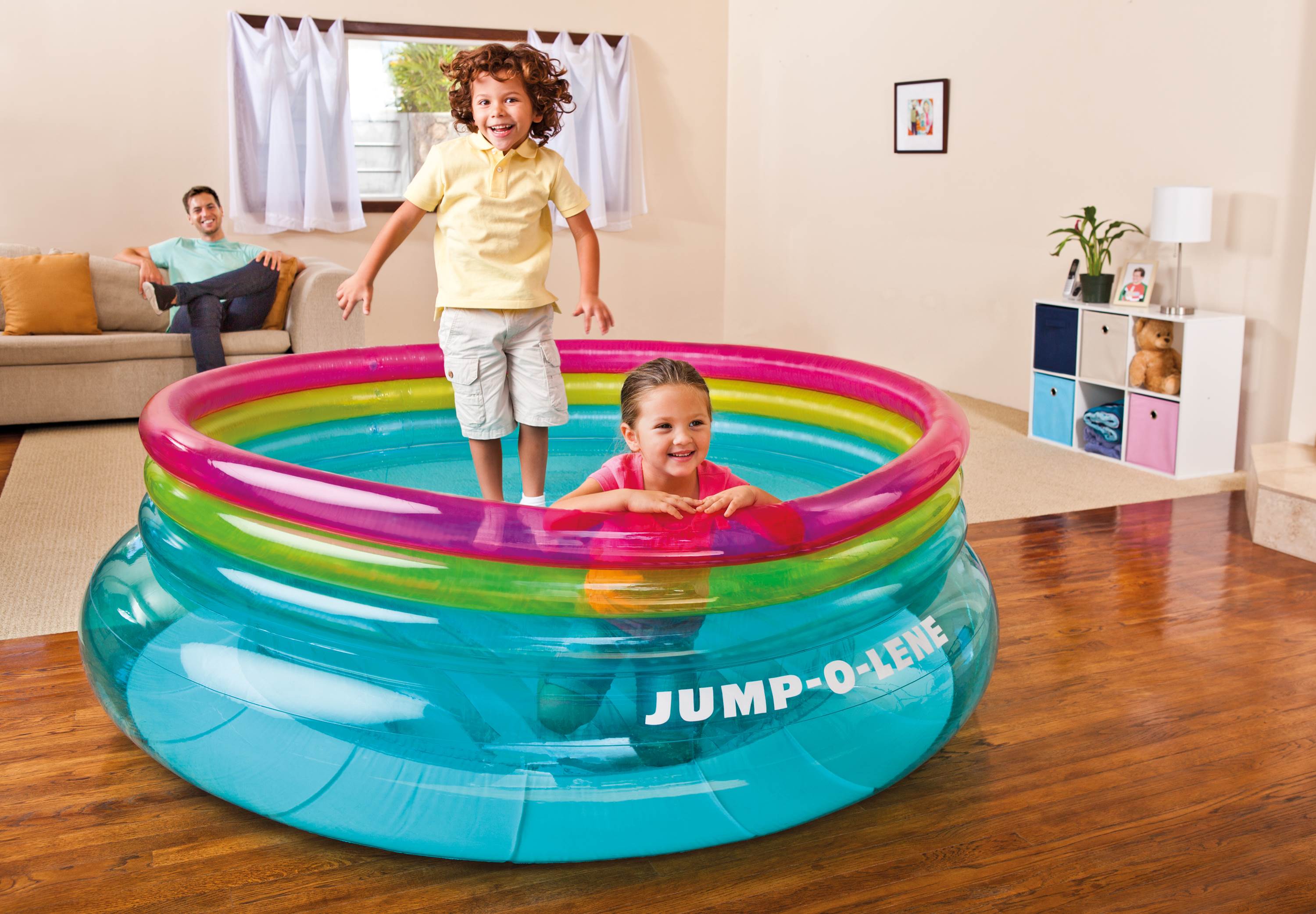 Intex Inflatable Jump O Lene Ring Bounce Kids Outdoor Play Bouncer + Air Pump
