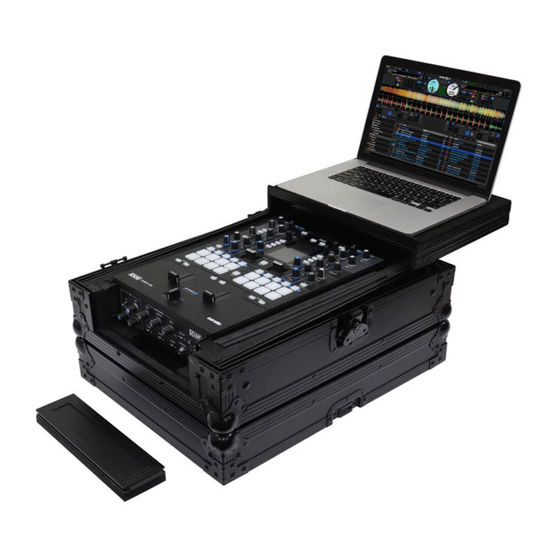 Odyssey 12 Inch Format DJ Mixer Case with Extra Deep Rear Compartments, Black