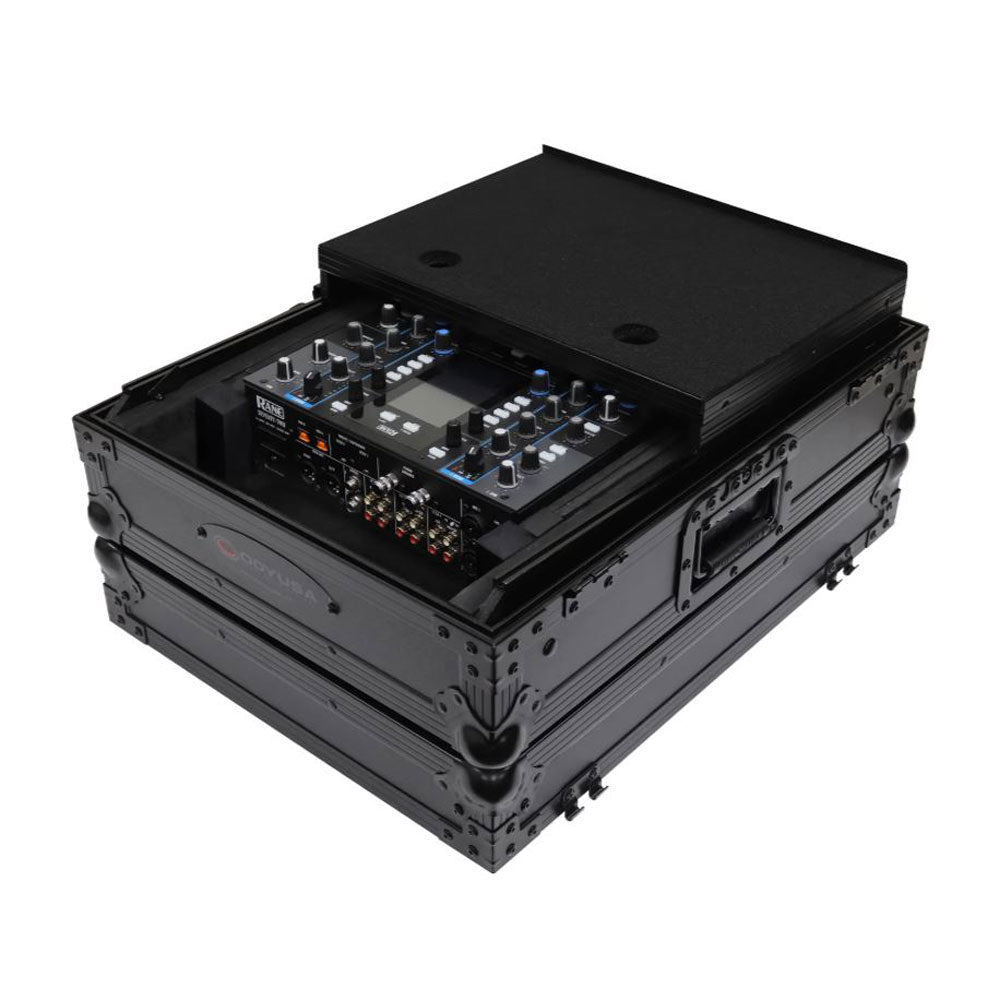 Odyssey 12 Inch Format DJ Mixer Case with Extra Deep Rear Compartments, Black - VMInnovations