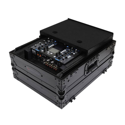 Odyssey 12 Inch Format DJ Mixer Case with Extra Deep Rear Compartments, Black