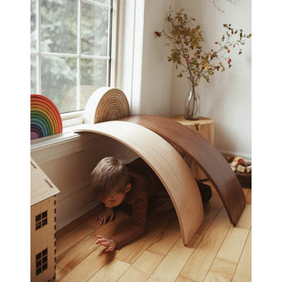 Kinderfeets Bamboo Balance Board Disk & Beechwood Rocking Curved Balance Board