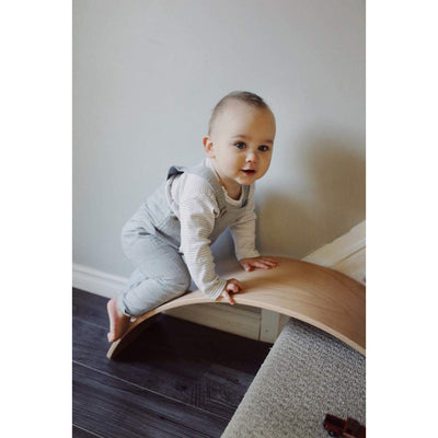 Kinderfeets Bamboo Balance Board Disk & Beechwood Rocking Curved Balance Board
