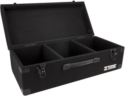 Odyssey Carpeted Record Storage Utility Case for 200 7" Vinyl Records, Black