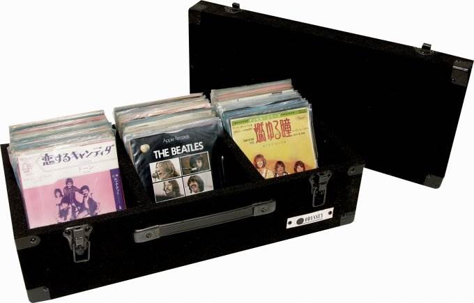 Odyssey Carpeted Record Storage Utility Case for 200 7" Vinyl Records, Black